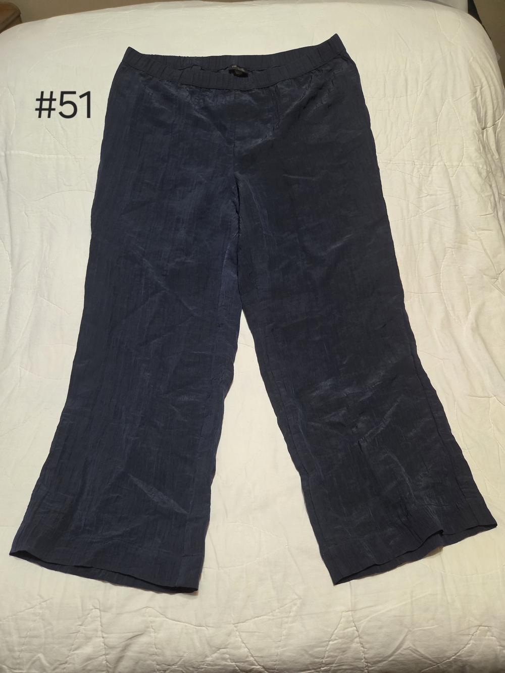 NWT J.Jill Wearever Collection Easy Care Pants Blue XL Petite Crinkle